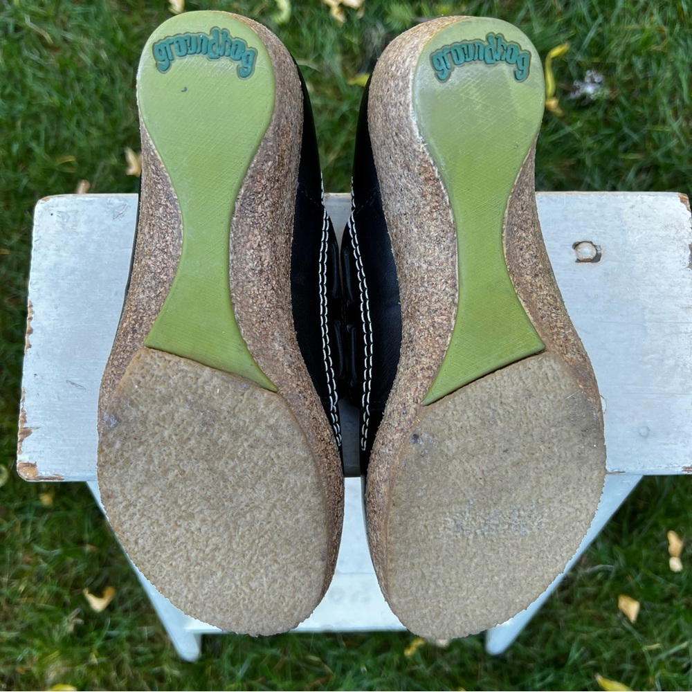 Groundhog Tucson Leather Natural Cork Wedge - Picture 9 of 10